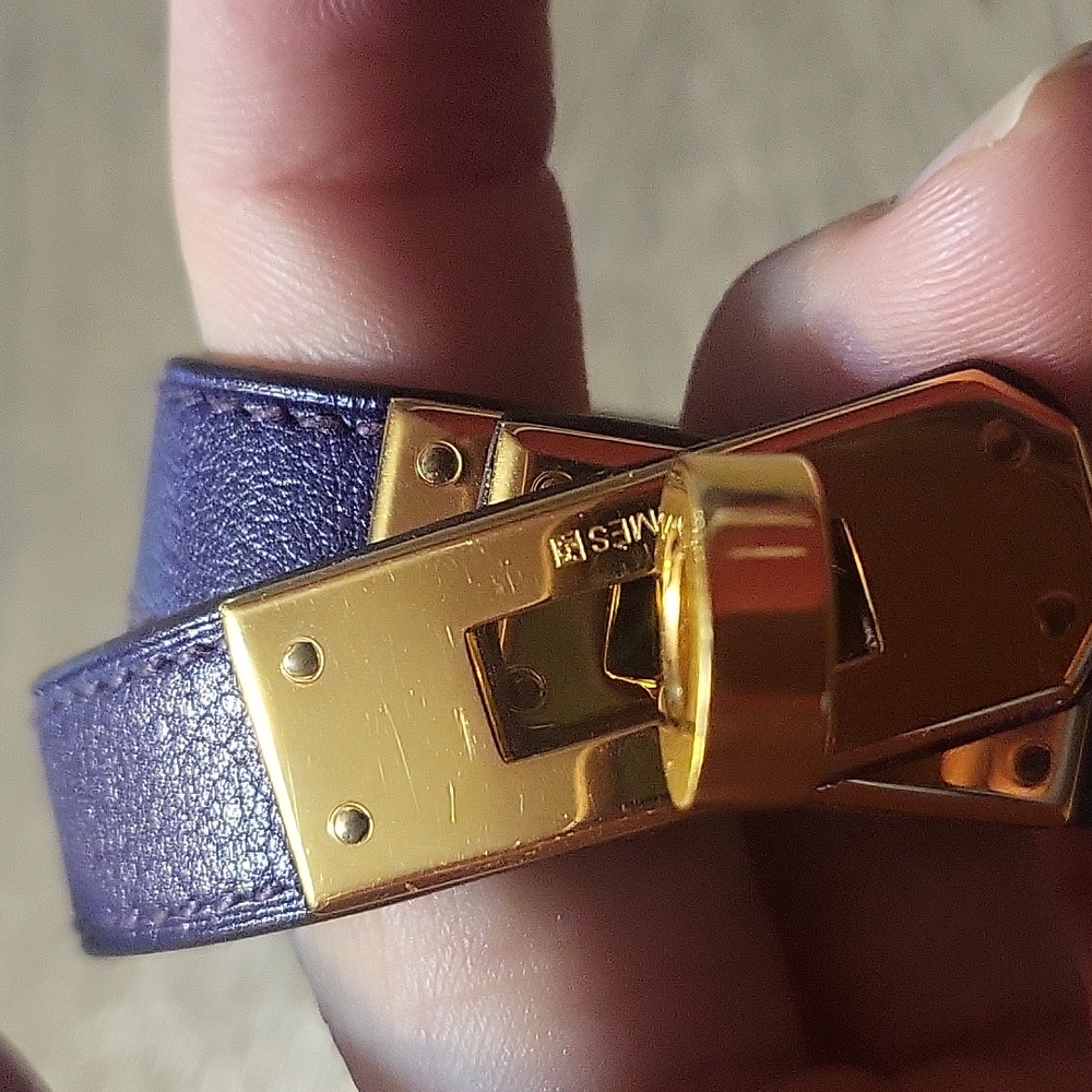 Hermes double kelly  bracelet